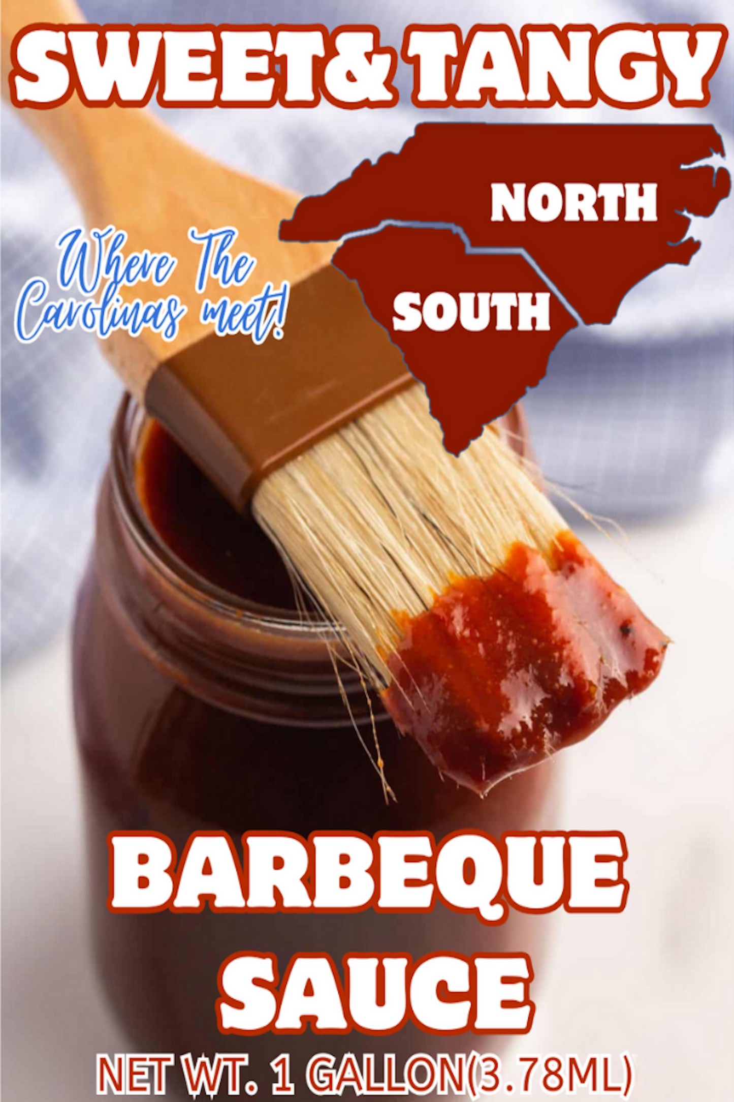 NORTH/SOUTH Sweet & Tangy BBQ Sauce. 1 Gallon