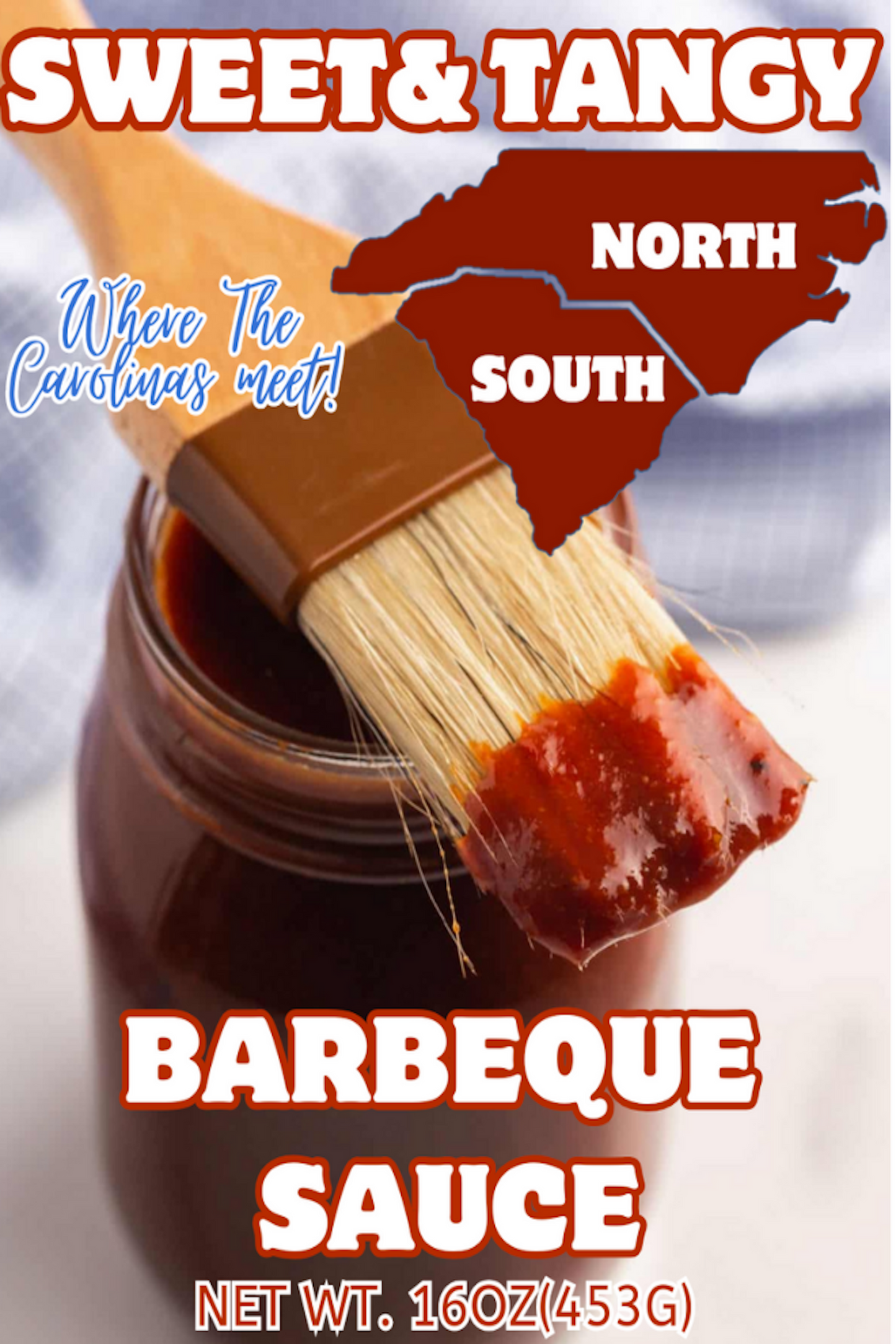 NORTH/SOUTH Sweet & Tangy BBQ Sauce. 16oz