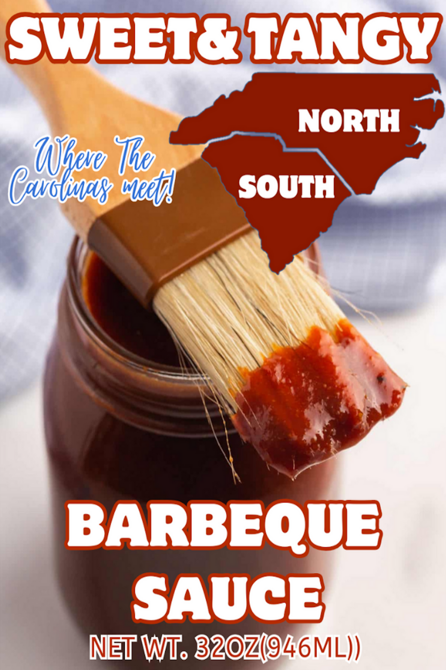 NORTH/SOUTH Sweet & Tangy BBQ Sauce. 32.oz