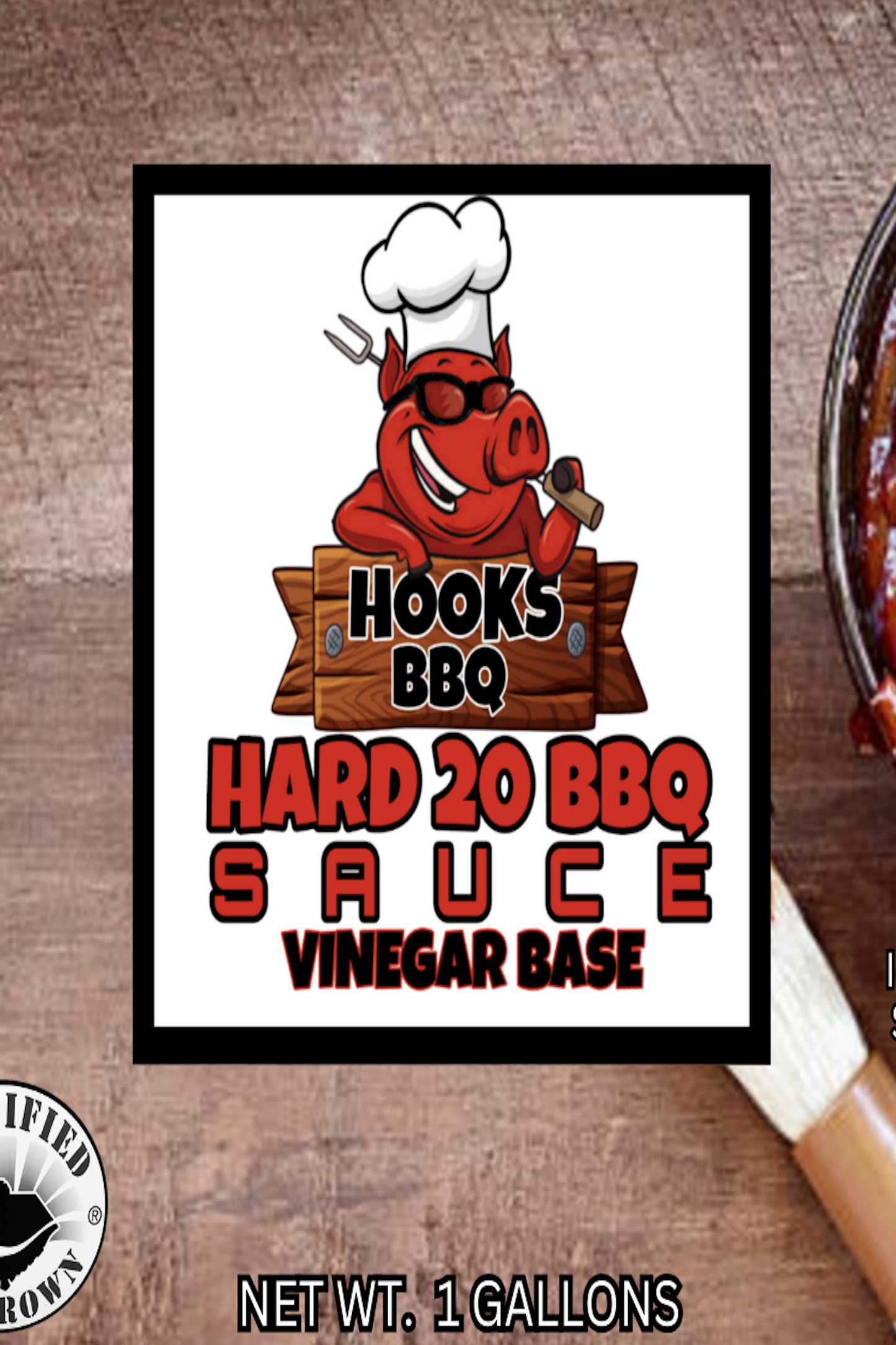 HOOKS BBQ SAUCE (VINEGAR BASE) 32 OZ.