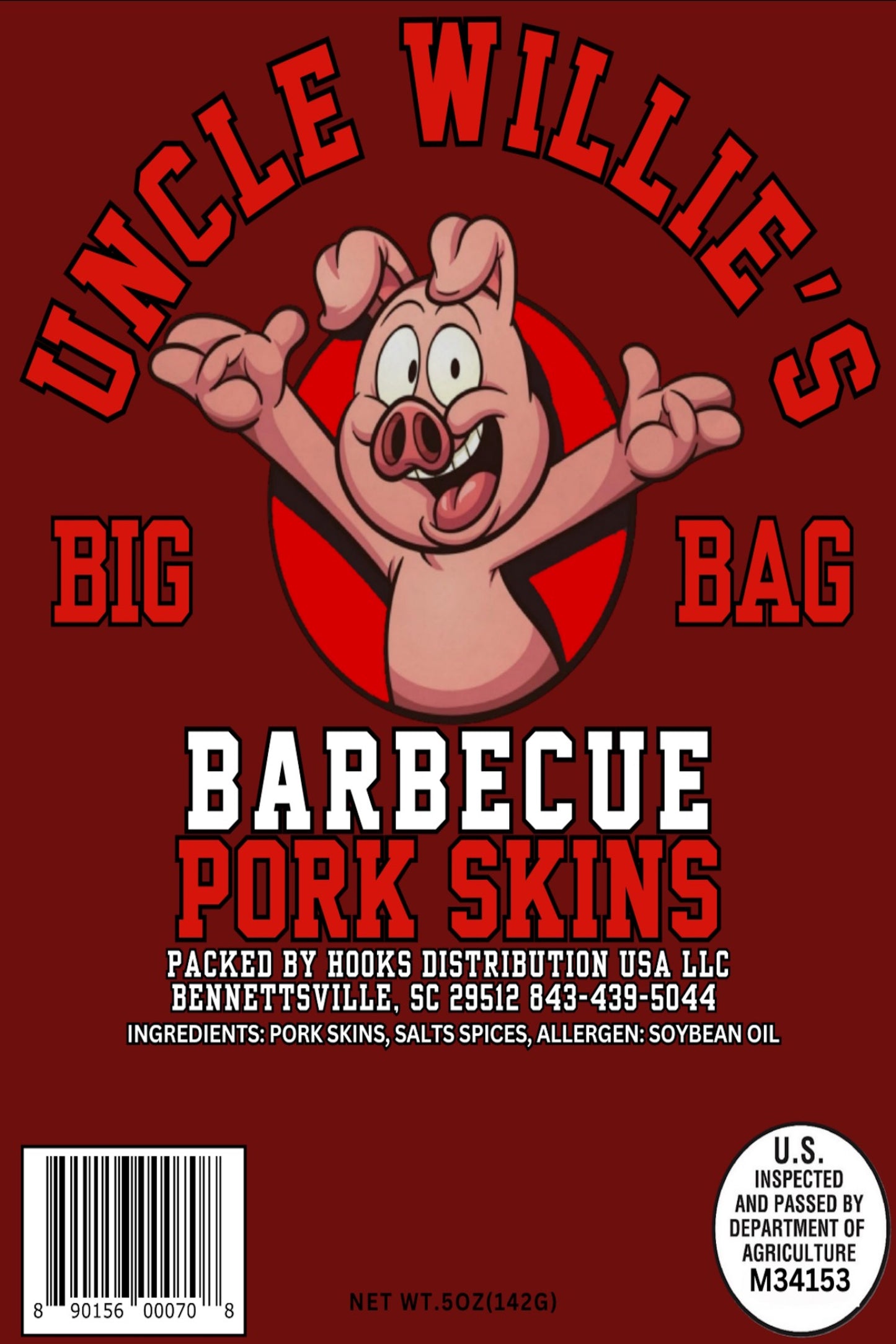 UNCLE WILLIE'S PORK SKINS BARBECUE