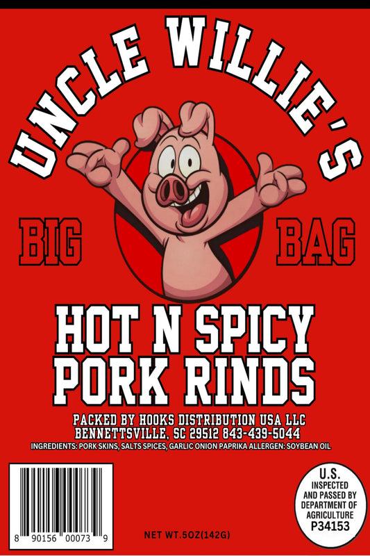 UNCLE WILLIE'S PORK RINDS HOT N SPICY