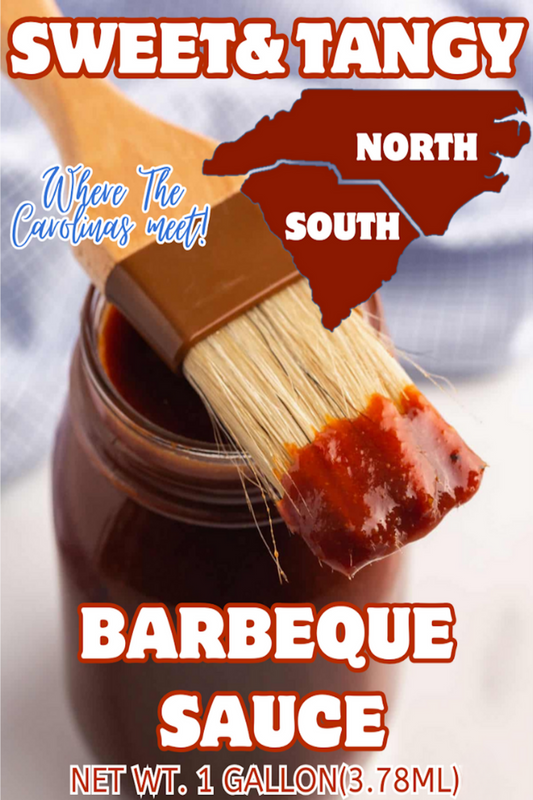 NORTH/SOUTH Sweet & Tangy BBQ Sauce.  1 Gallon