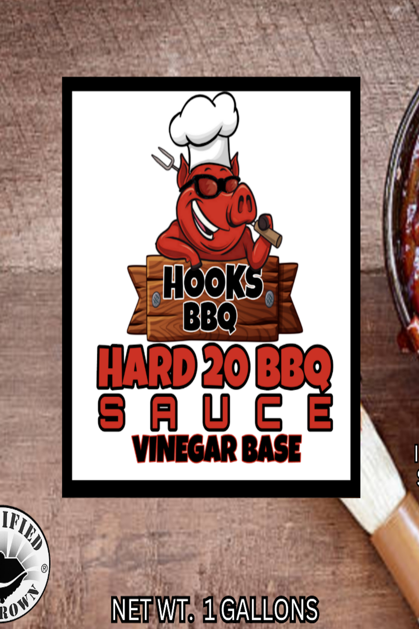 HOOKS BBQ SAUCE (VINEGAR BASE) 16 OZ.